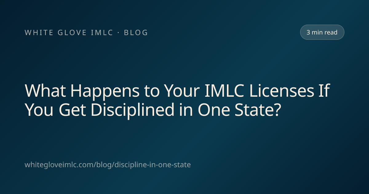 What Happens to Your IMLC Licenses If You Get Disciplined in One State ...